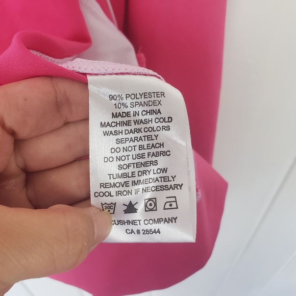 Footjoy Medium Hotpink White Full Zip Long Sleeve Performance Light Golf Jacket - Picture 15 of 16